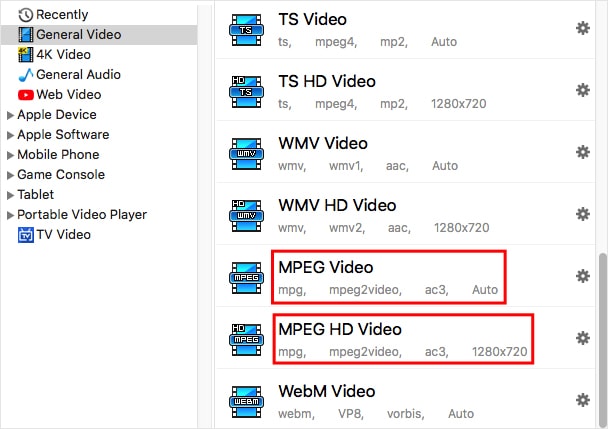 free converter for mac mov to mpeg2
